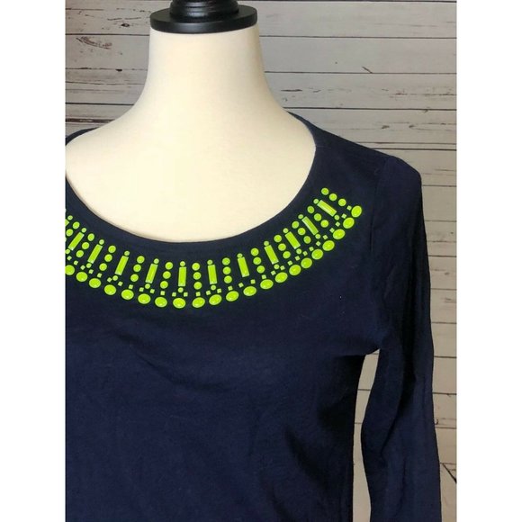 Gap Tunic Top shirt size XS Extra Small Navy blue Y2K‎ Embellished 90s NWT - Picture 3 of 8